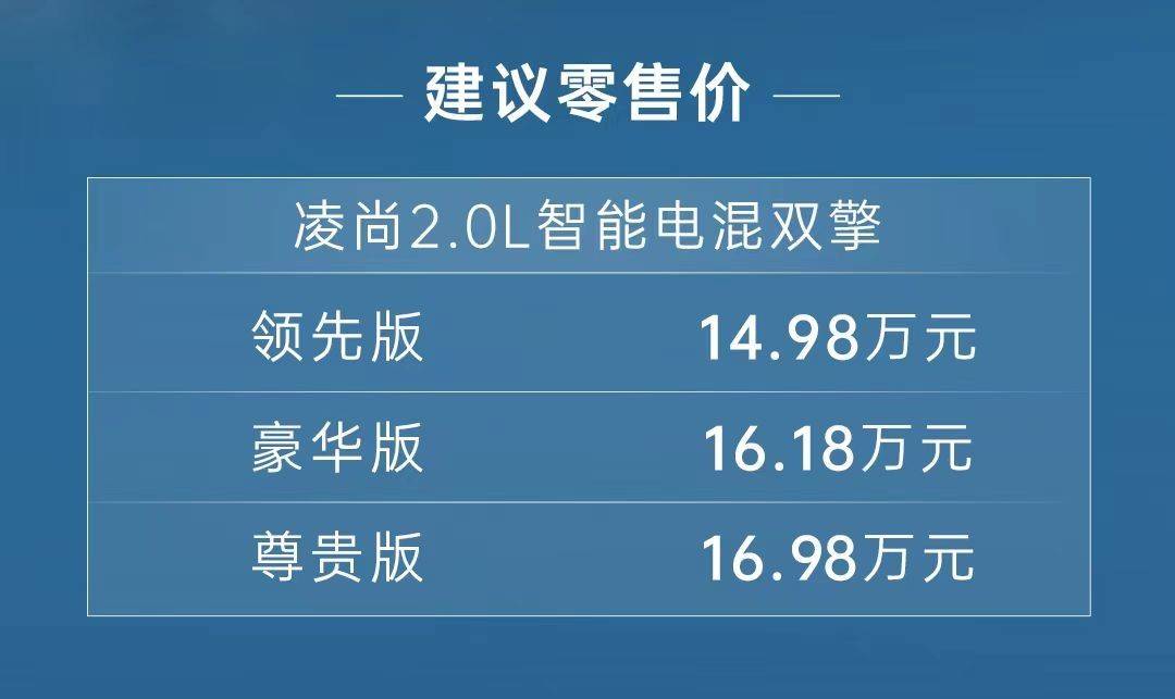14.98万起，广汽丰田凌尚智能电混双擎上市
